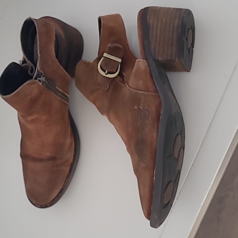 Born Margrit Slingback Suede Booties Women's Size 7 - Picture 5 of 14
